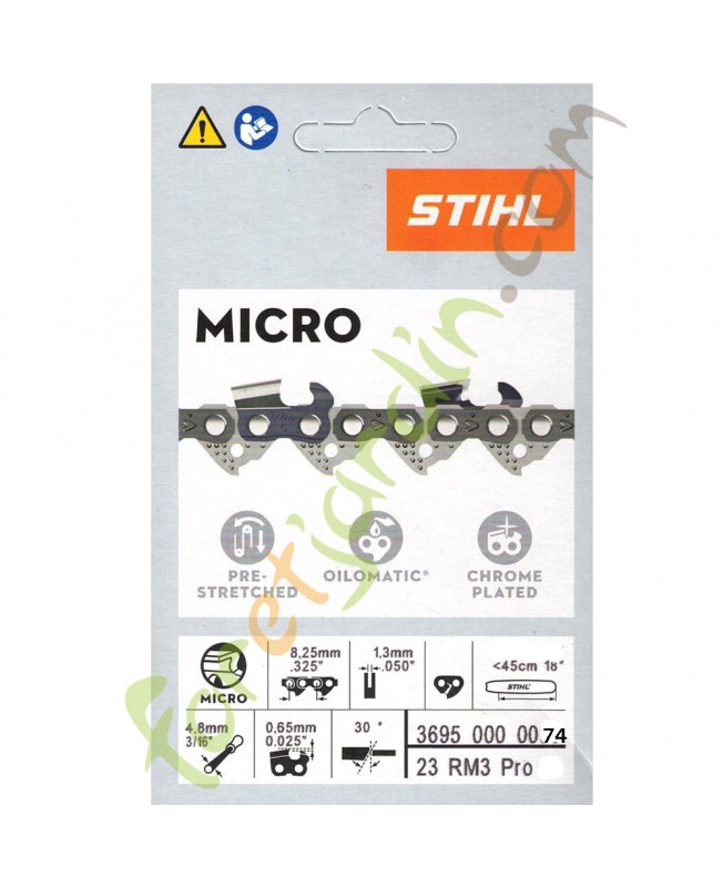 Chaine tronçonneuse Stihl 45 cm réf. 3695-000-0074