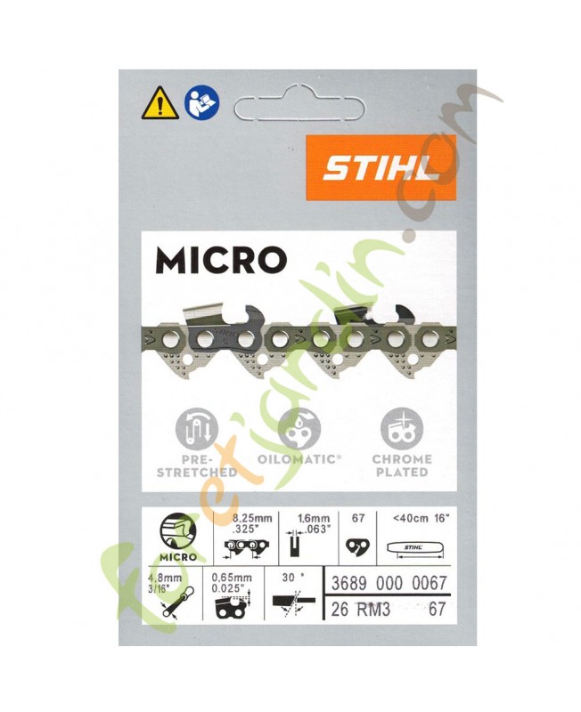 CHAINE tronconneuse 40 CM STIHL 3689-000-0067
