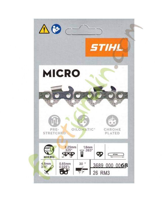 Chaine tronconneuse Stihl coupe 45 cm 36890000068 Chaine tronconneuse Stihl coupe 45 cm 36890000068