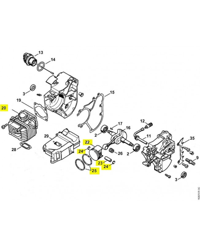 Repères 22 à 25 Cylindre