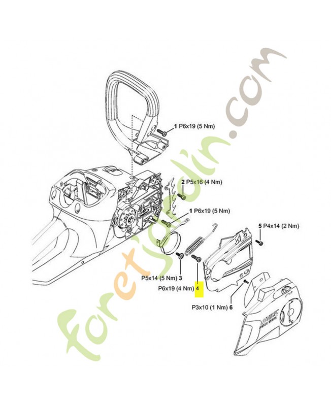 Vis cylindrique IS-P4x14 stihl réf. 9074-478-3005