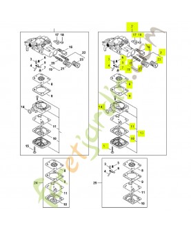 Carburateur 1148/63 1148-120-0663- Pièce détachée Stihl