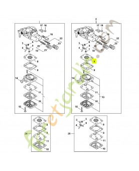 Membrane de réglage Z010-015-A005- Pièce détachée Stihl