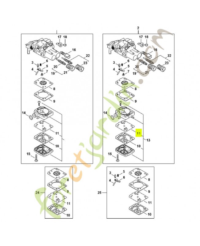 Membrane de pompe Z010-022-Z000 - Pièce détachée Stihl