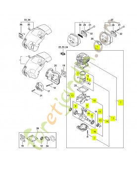 Bloc moteur 1148-020-0207- Pièce détachée Stihl
