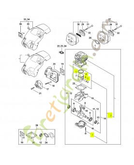 Piston ø 40.5 mm 1148-030-2017- Pièce détachée Stihl