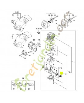 Circlips m15 9468-621-1520- Pièce détachée Stihl