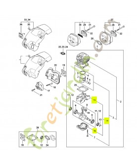 Carter de vilebrequin 1148-020-2104- Pièce détachée Stihl