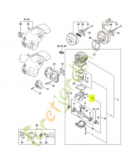 Carter de vilebrequin référence 1148-021-0300- Pièce détachée Stihl
