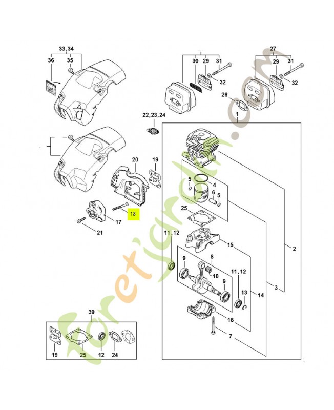 Vis à six pans m5x55 référence 0000-951-0503 - Pièce détachée Stihl