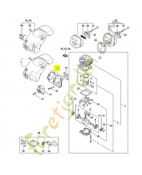 Déflecteur d'air référence 1148-124-3201 - Pièce détachée Stihl