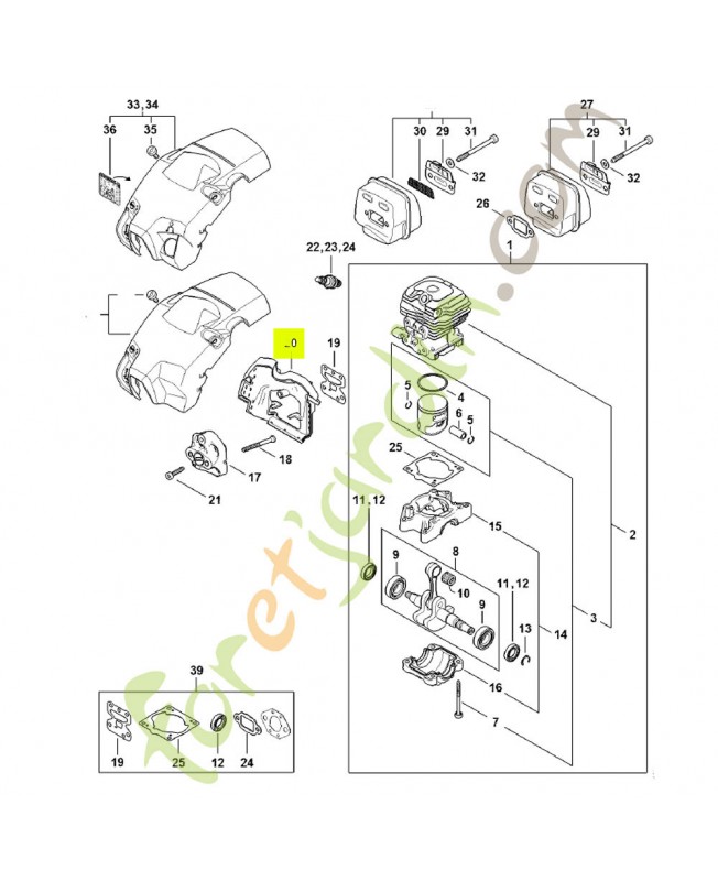 Déflecteur d'air référence 1148-124-3201 - Pièce détachée Stihl