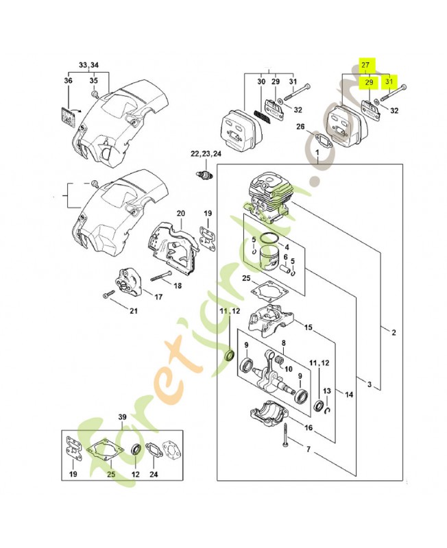 Silencieux 1148-140-0611- Pièce détachée Stihl