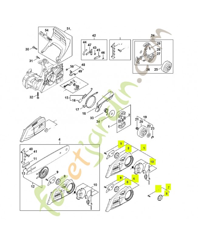 Couvercle de pignon 1148-640-1705 - Pièce détachée Stihl