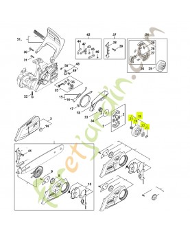 Pignon 3/8"p 6 dents 1148-640-2001- Pièce détachée Stihl