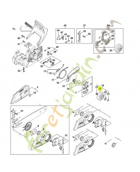 Pignon 3/8"p 6 dents 1148-640-2000 - Pièce détachée Stihl