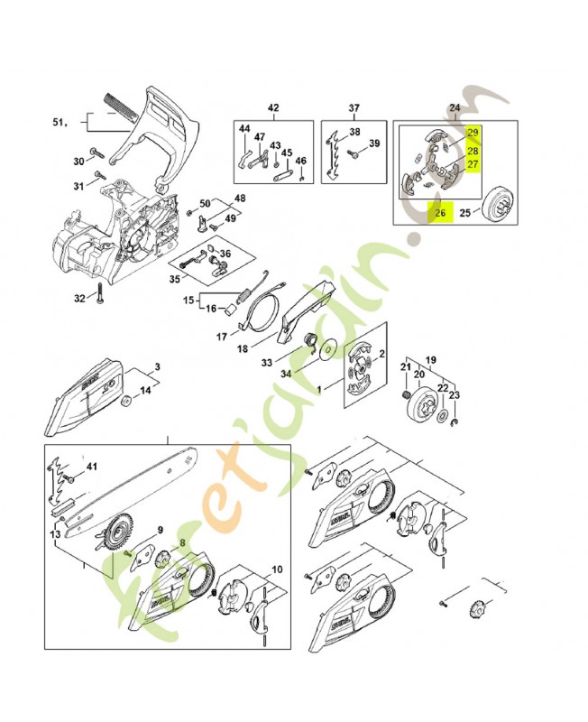Embrayage Stihl référence 1123-160-2050 stihl