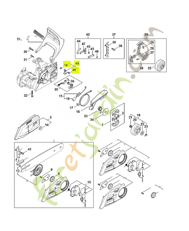 Arrêt de chaîne 1148-650-7700 - Pièce détachée Stihl / Vicking