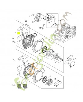 Plaque matricule ms 212 c 1148-967-1507- Pièce détachée Stihl