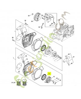 Ressort de rappel 1148-190-0600- Pièce détachée Stihl