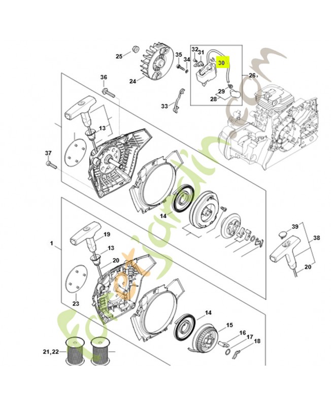 Attache de câble 0000-448-1207- Pièce détachée Stihl