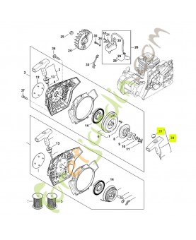 Poignée elastostart ø 3 mm 0000-190-3421- Pièce détachée Stihl