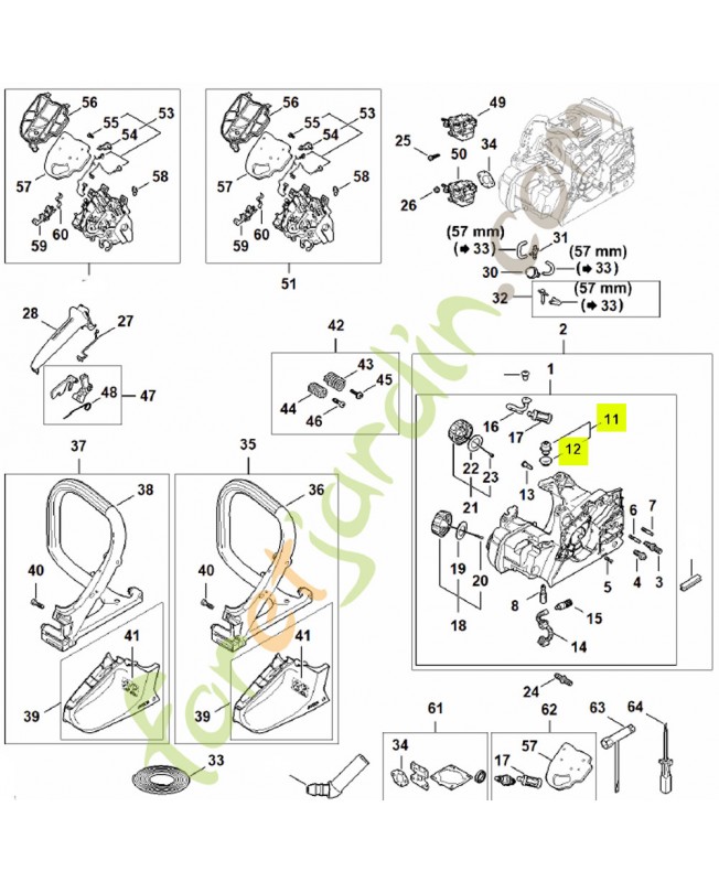 Aération de réservoir 1148-350-5801- Pièce détachée Stihl