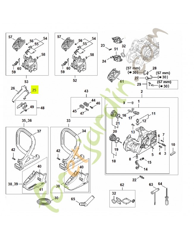 Tringlerie des gaz 1148-182-1500 - Pièce détachée Stihl