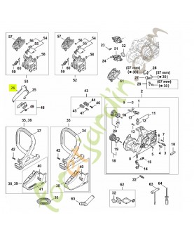 Monture de poignée 1148-791-0600 - Pièce détachée Stihl