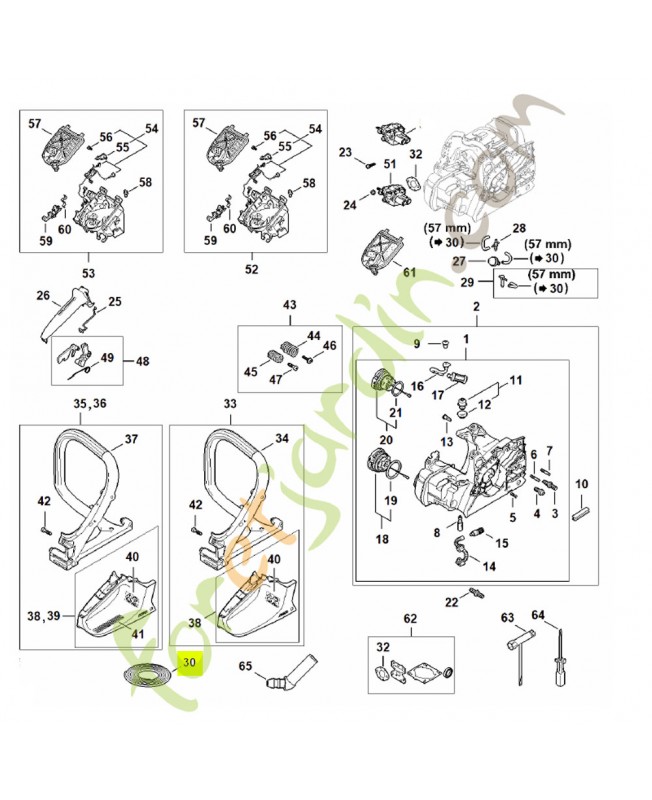 Tuyau 2,2 x 5,4 x 1m 0000-937-5006- Pièce détachée Stihl