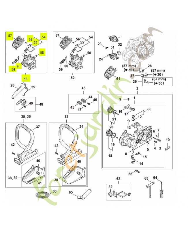 Boîtier de filtre 1148-140-2805- Pièce détachée Stihl