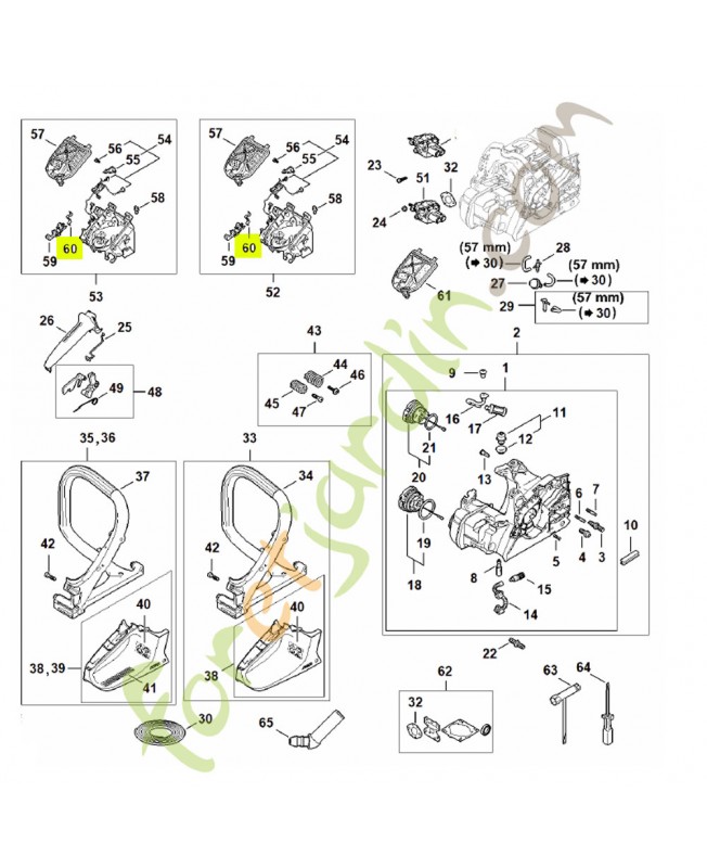 Ressort de connexion 1148-442-1600- Pièce détachée Stihl