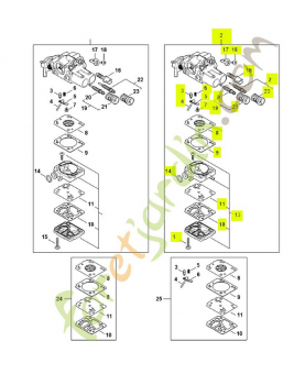 Carburateur 1148/63 1148-120-0663- Pièce détachée Stihl