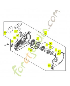 Carter de ventilateur avec lanceur 1137-080-2117- Pièce détachée Stihl