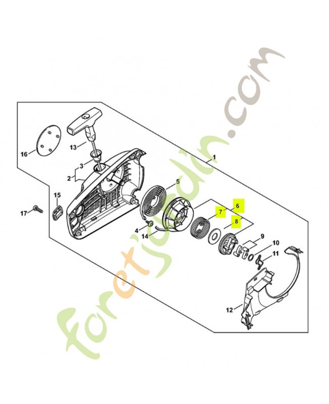 Poulie a cable complete 1137-190-1000 - Pièce détachée Stihl