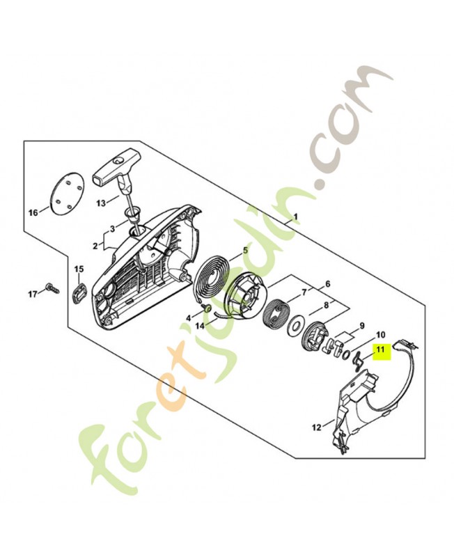 Ressort de cliquet Stihl Ref : 1128-195-3500 Ressort de cliquet Stihl Ref : 1128-195-3500