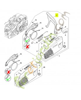 Protege main ms 194 c-e 1137-792-9102 - Pièce détachée Stihl
