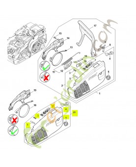 Couvercle de pignon nu 1137-640-1712- Pièce détachée Stihl / Vicking