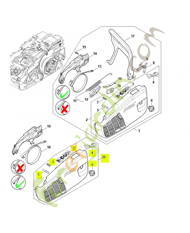 Couvercle de pignon nu 1137-640-1712- Pièce détachée Stihl / Vicking