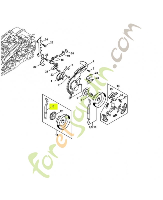 Reglette de butee 0000-893-5905- Pièce détachée Stihl / Vicking
