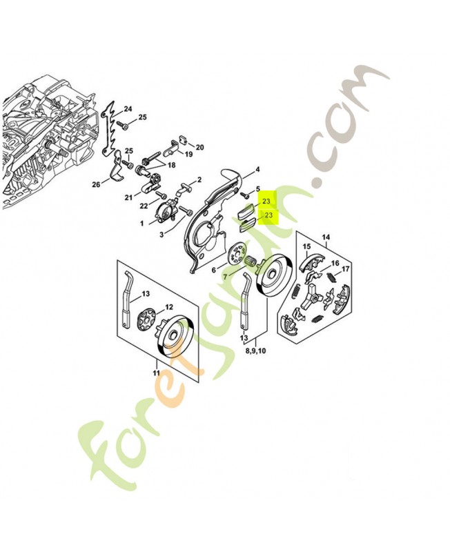 Bande de glissement 1123-648-6600 stihl .Pièce détachée de rechange