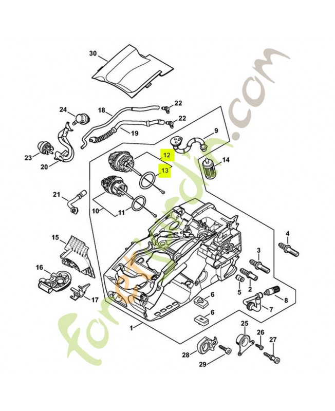 Bouchon du réservoir d'huile Stihl 0000-350-0533
