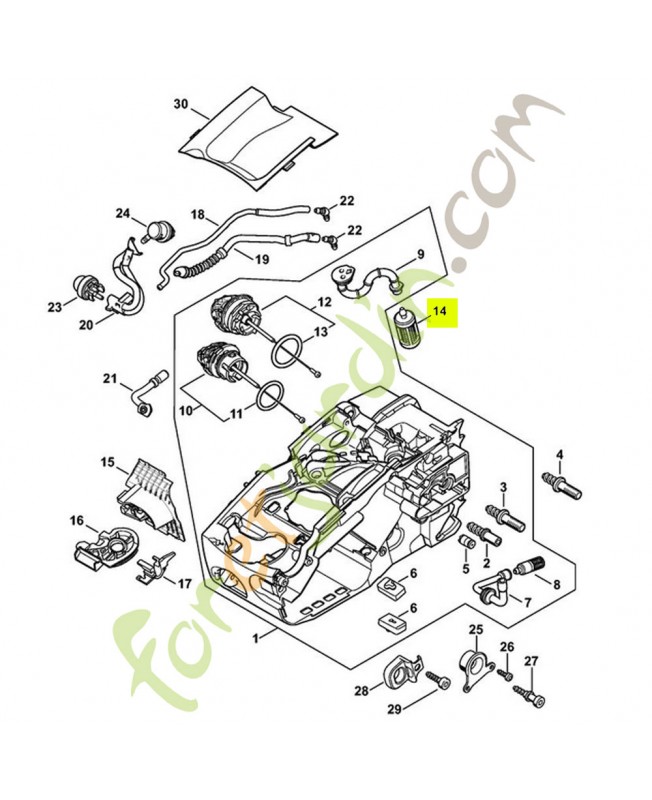 Crépine aspirante 0000-350-3502. Pièce détachée Stihl / Vicking