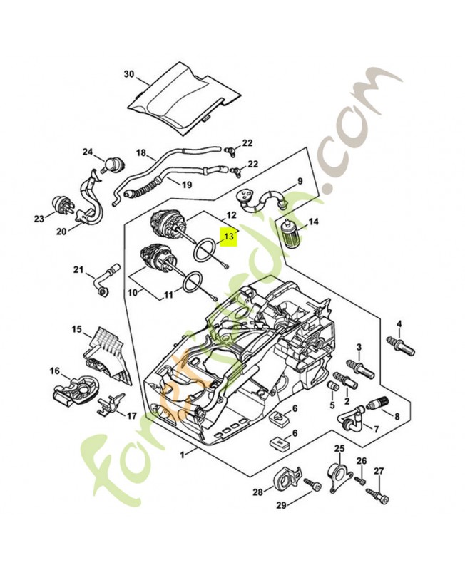 Joint torique 25x3,5 9645-948-7734. Pièce détachée Stihl / Vicking