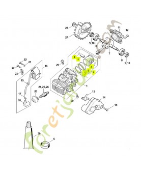 Piston ø 38 mm 1137-030-2012 - Pièce détachée Stihl / Vicking