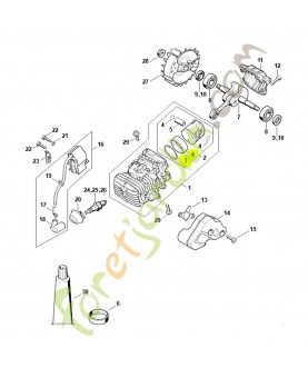 Segment d 38 x 1,2 mm 1130-034-3002 - Pièce détachée Stihl / Vicking
