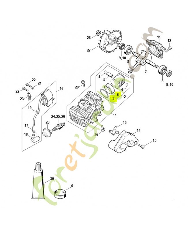 Segment d 38 x 1,2 mm 1130-034-3002 - Pièce détachée Stihl / Vicking