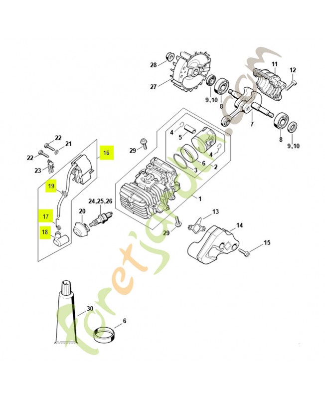Module d'allumage 1137-400-1310- Pièce détachée Stihl / Vicking