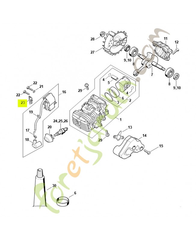 Attache de câble 1137-448-1206 - Pièce détachée Stihl / Vicking