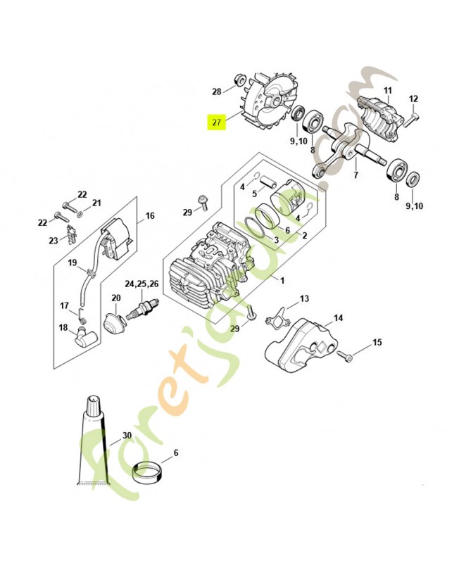 Rotor ms 1137-400-1200- Pièce détachée Stihl / Vicking